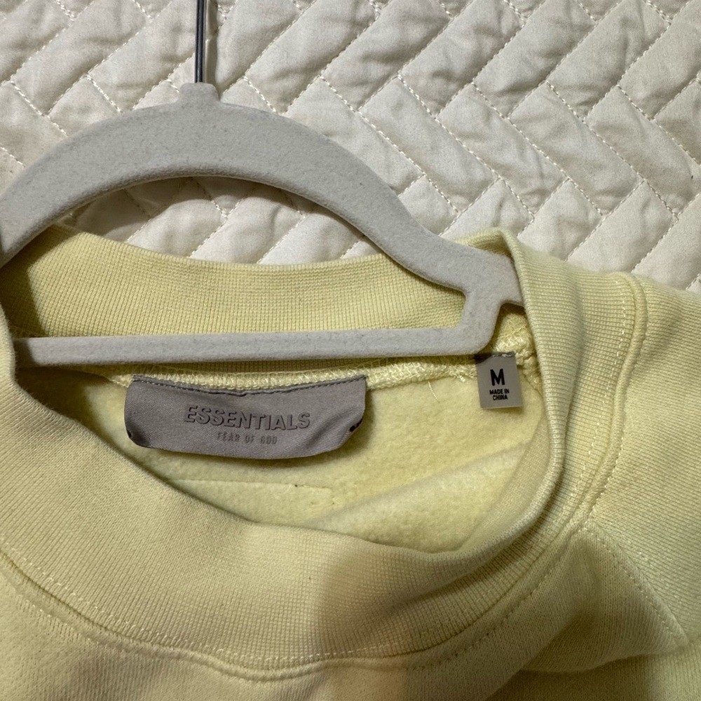 Essentials Cream Crewneck Sweater View 2